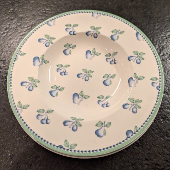 Set Of 3 Villeroy & Boch Provence Miramar Pasta Soup Bowls 9 5/8" - Picture 7 of 8